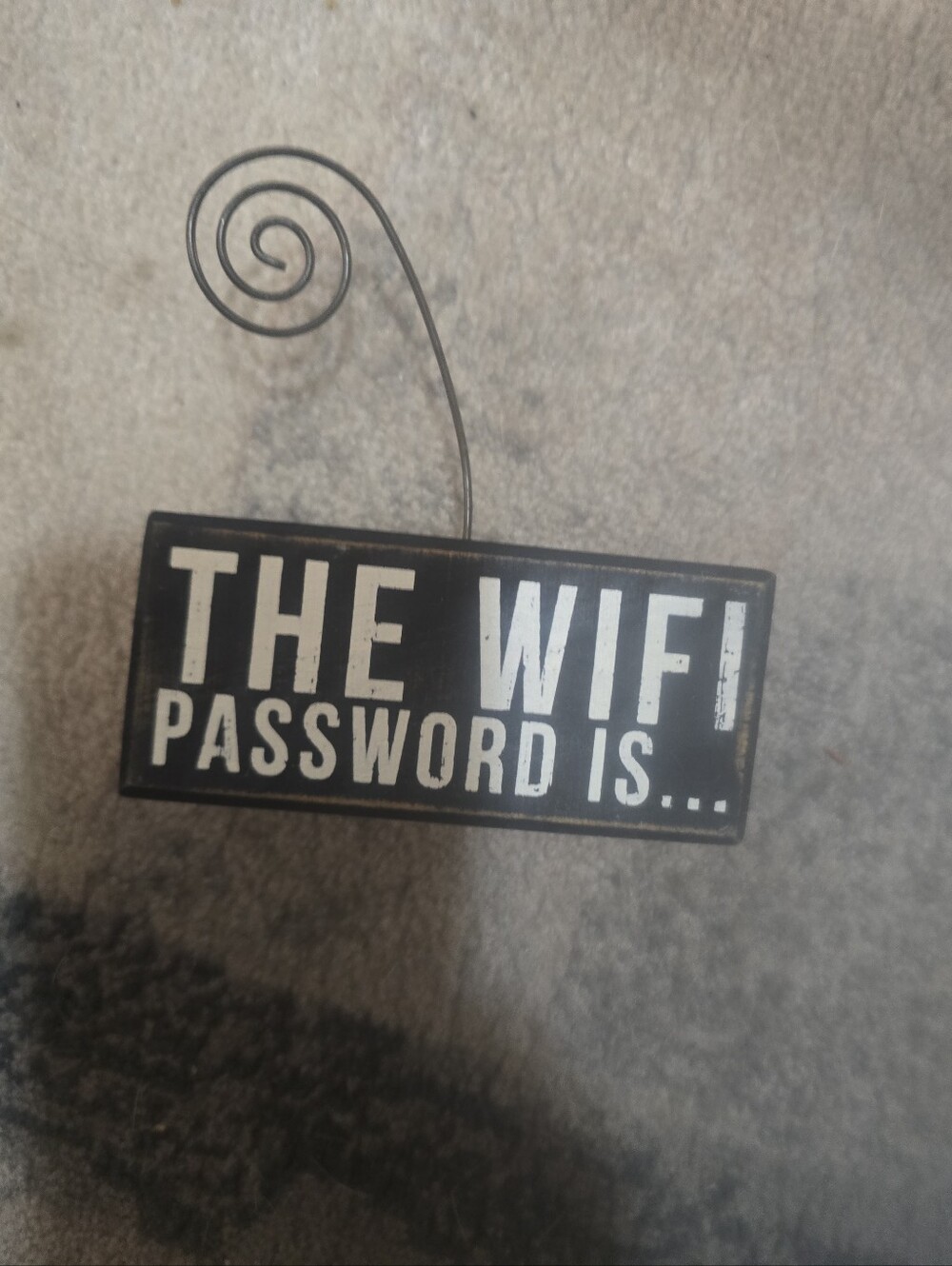 Rustic Black 'The WiFi Password Is…